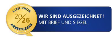 dieses Bild zeigt das Siegel "Exzellenter Arbeitgeber 2026"